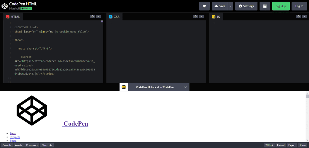 CodePen- Veeble Hosting