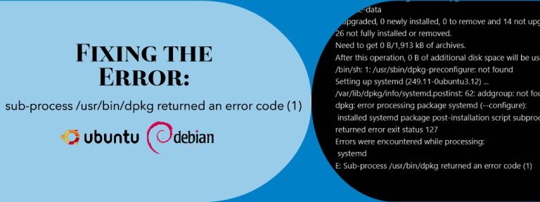 sub-process /usr/bin/dpkg returned an error code (1)