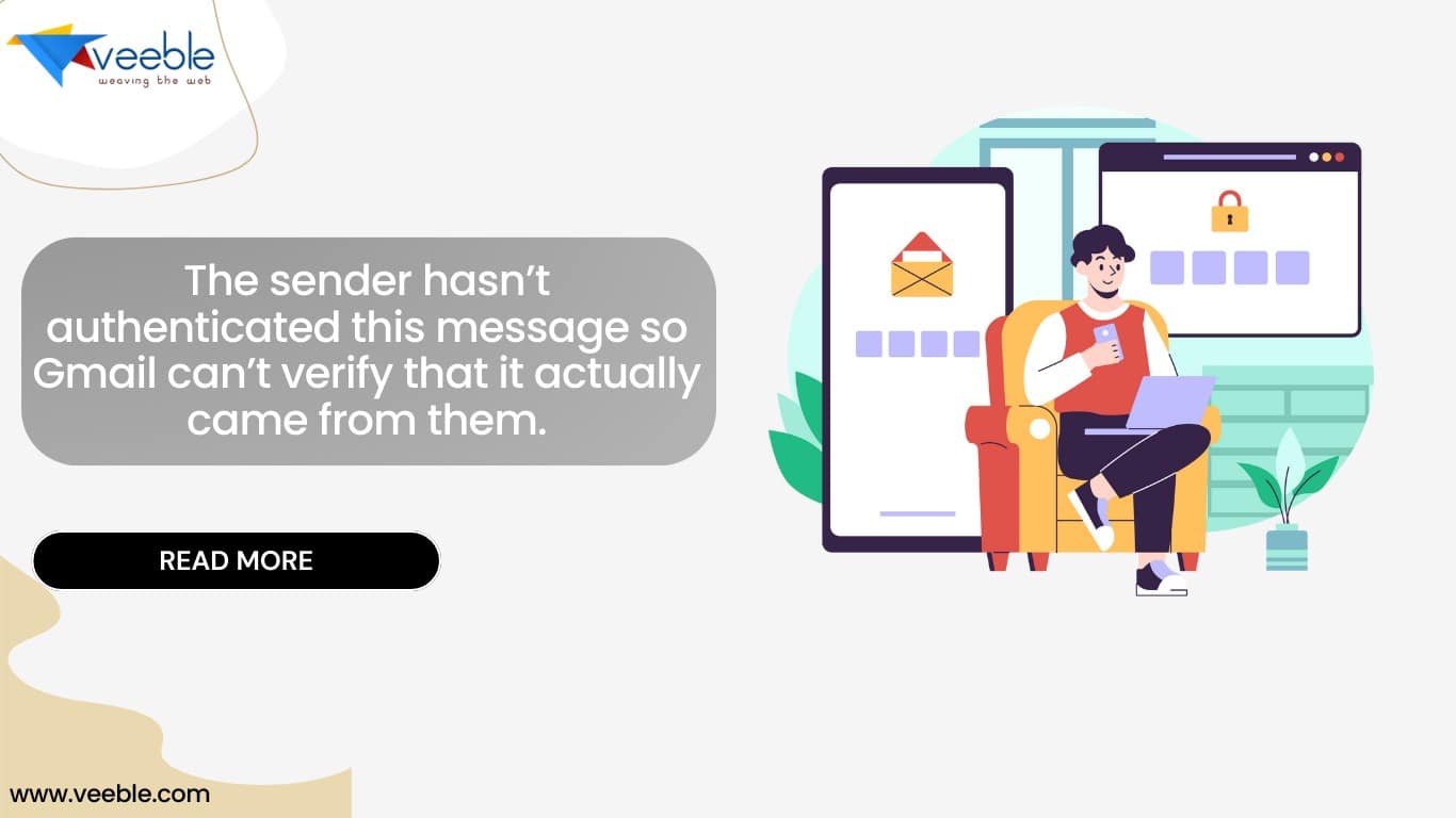 The sender hasn't authenticated this message so Gmail ...