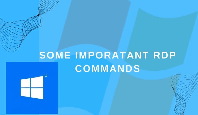 Important Commands for Windows RDP